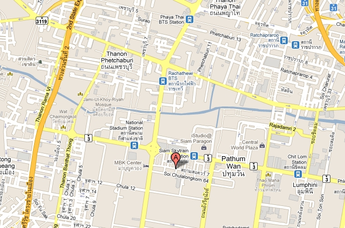 Mapa particular de Siam Square