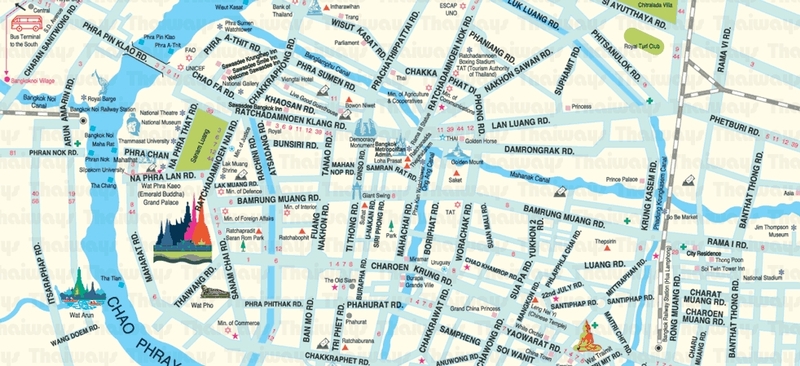 Mappa dei quartieri di Bangkok