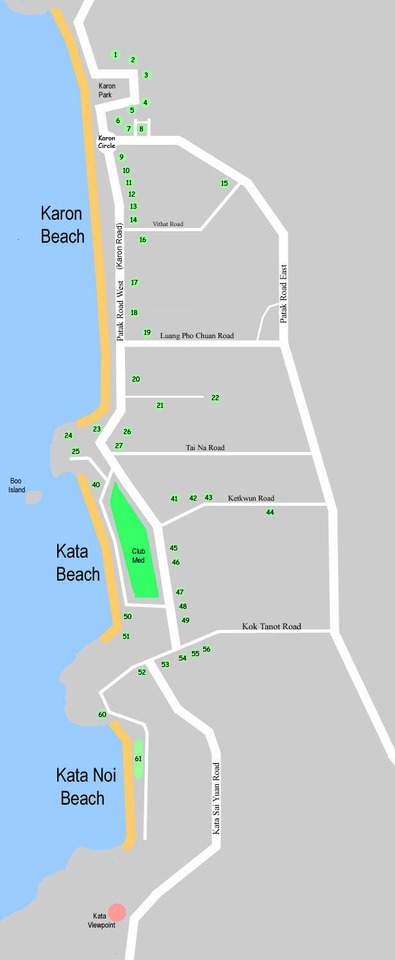 Mapa de Karon, Kata e Kata Noi