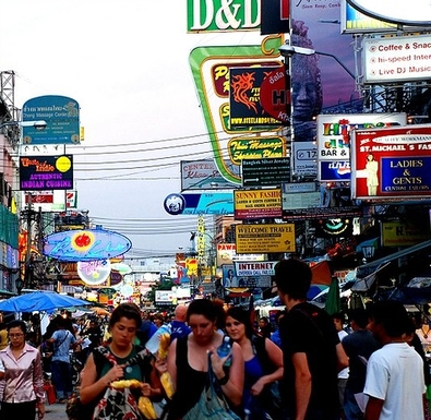 Scorcio di Khaosan Road Bangkok Thailandia